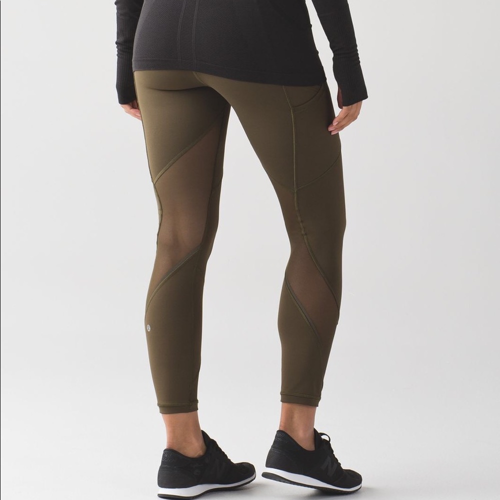 Lululemon Outrun Tight Military Green